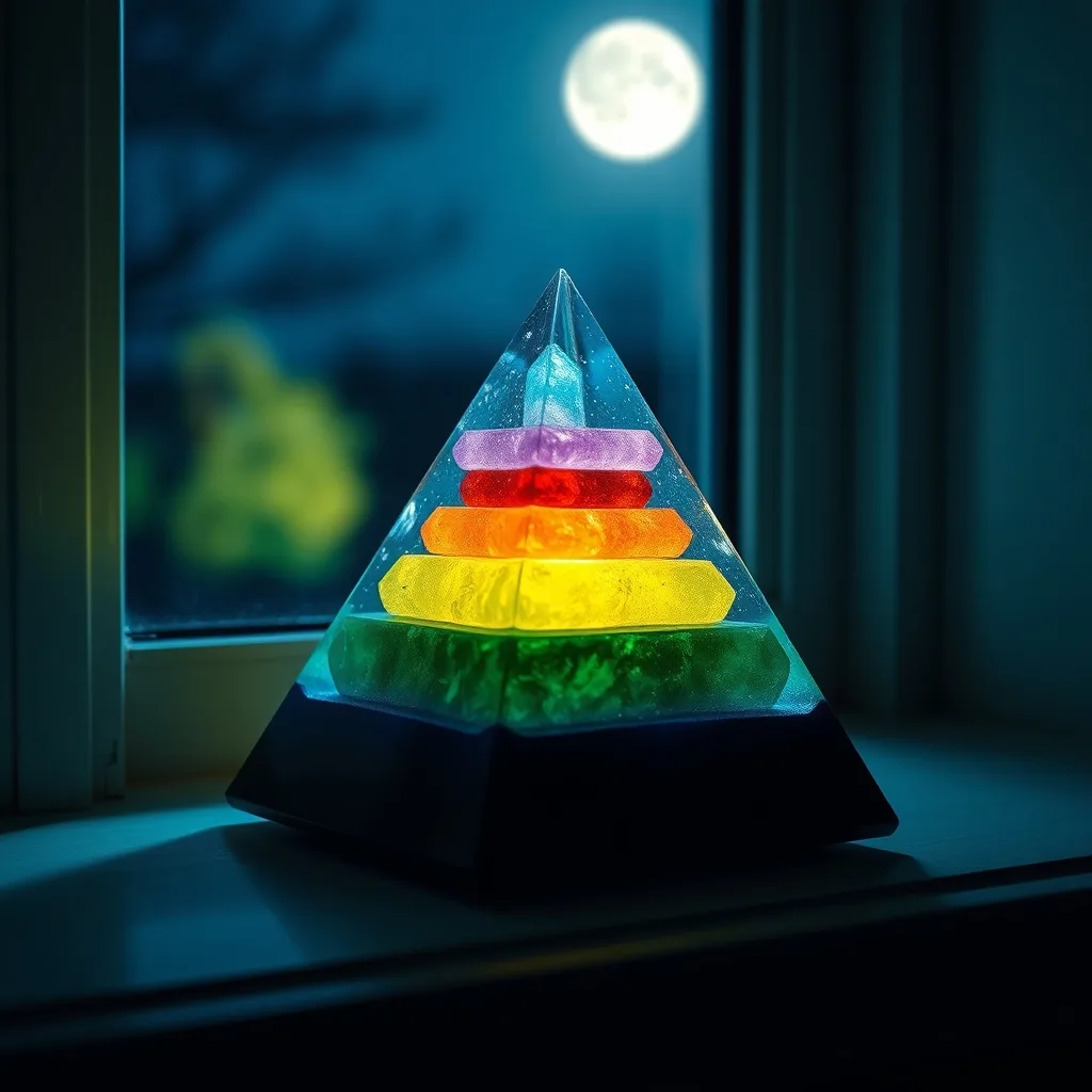 Orgonitová pyramída — Sedem čakier 6